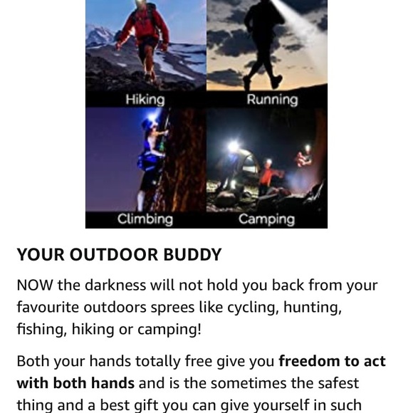 NRFP Headlamp Safety Flashlight 6 Modes Waterproof ❤️ - Picture 16 of 16